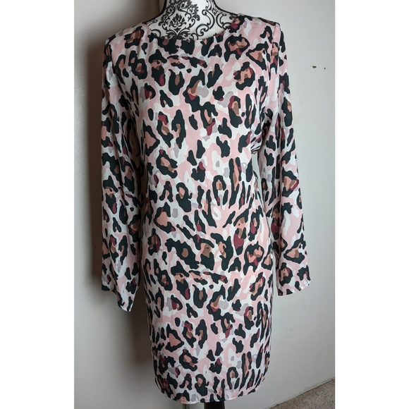 Bar III Dresses & Skirts - Bar lll | Pink Animal Print Tunic Dress Size L